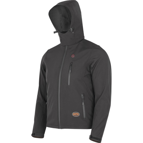 Heated Soft-Shell Jacket, Men's, Small, Black GTA Hardware Inc