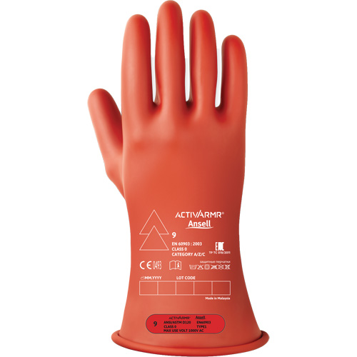 Gants &eacute;lectriques isol&eacute;s ultra l&eacute;gers ActivArmr RIG R011RUL, ASTM classe 0, Taille 11, 11" lo GTA Hardware Inc