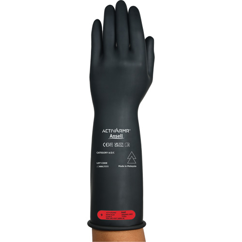 ActivArmr&reg; RIG R014BUL Ultra-Lightweight Electrical Insulated Gloves, ASTM Class 0, Size 7, 14" L GTA Hardware Inc
