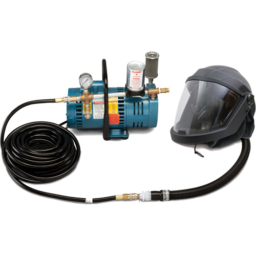 Syst&egrave;me de casque et de protection respiratoire &agrave; adduction d'air DEFENDER pour 1 travailleur GTA Hardware Inc