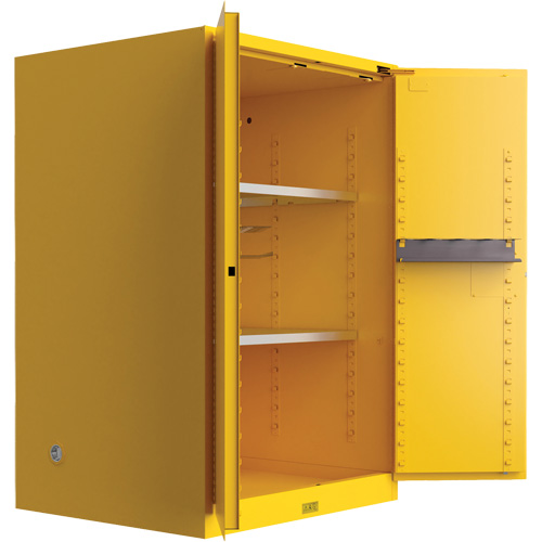 Utili-Guard+ Flammable Safety Cabinet, 45 gal., 2 Door, 43" W x 65" H x 22" D GTA Hardware Inc