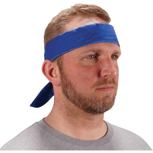 Chill-Its 6702 Cooling Headband with Embedded Polymers & Tie Closure, Blue GTA Hardware Inc