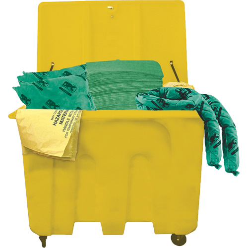 Trousse de d&eacute;versements de produits chimiques pour camion SPC HazWik, Mati&egrave;res dangereuses, Bac, Absorbance de 160 gal. US GTA Hardware Inc