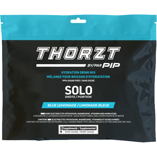 THORZT Sugar-Free Solo Shot Hydration Drink Mix, Single Serve, Blue Lemonade GTA Hardware Inc