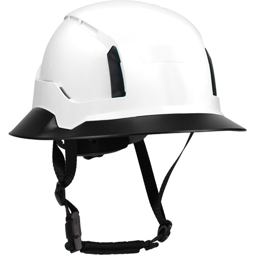 Bordure large compl&egrave;te &agrave; agrafe pour casque d'alpiniste RZRBack, blanc GTA Hardware Inc
