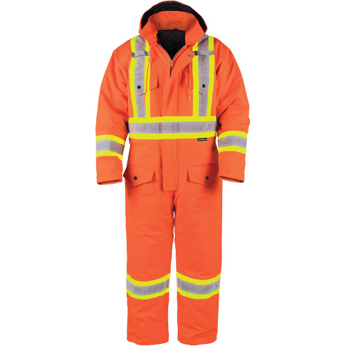 Salopette en canevas doubl&eacute;e haute visibilit&eacute;, 2T-Grand, Orange haute visibilit&eacute; GTA Hardware Inc