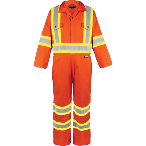 High-Visibility Unlined Coveralls, Medium, High Visibility Orange GTA Hardware Inc
