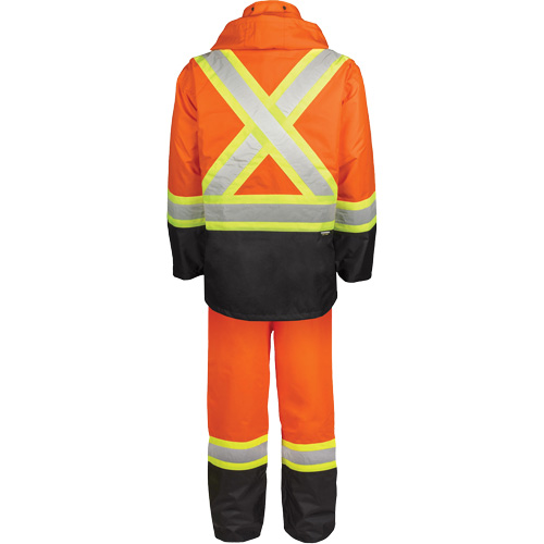 High-Visibility 150-Deniers Rain Suit, Polyester, Large, High Visibility Orange GTA Hardware Inc