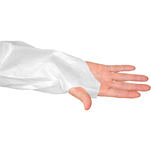 Blouse CoverMe avec passe-pouces, Taille unique, Blanc, Poly&eacute;thyl&egrave;ne GTA Hardware Inc
