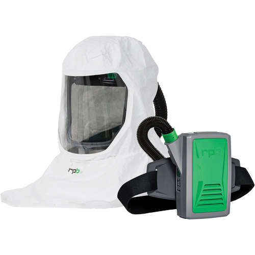 Respirateur T-Link avec casquette, tube de respiration, montage &agrave; la ceinture & APR motoris&eacute; PX5, Cagoule ample & visi&egrave;re, Pile Lithium-ion GTA Hardware Inc