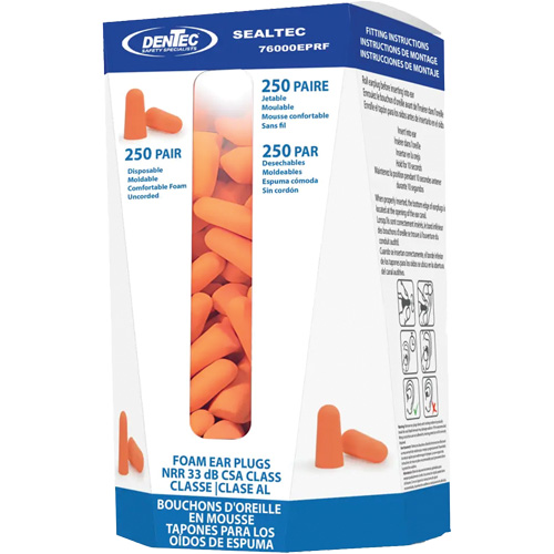Recharge de bouchons d'oreilles jetables SEALTEC33, Vrac - Contenant GTA Hardware Inc