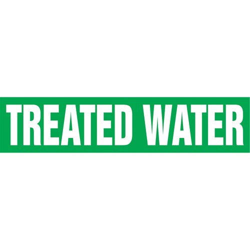 "Tower Water Return" Pipe Markers, Self-Adhesive, 4" H x 24" W, White on Green GTA Hardware Inc