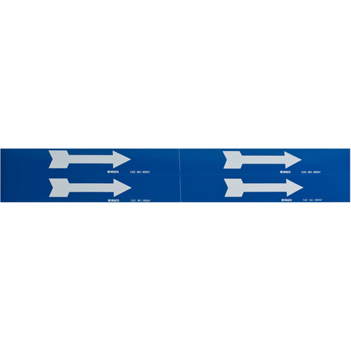 Marqueurs de tuyau avec fl&egrave;ches, Autocollant, 1-1/8" h x 7" la, Blanc/bleu GTA Hardware Inc