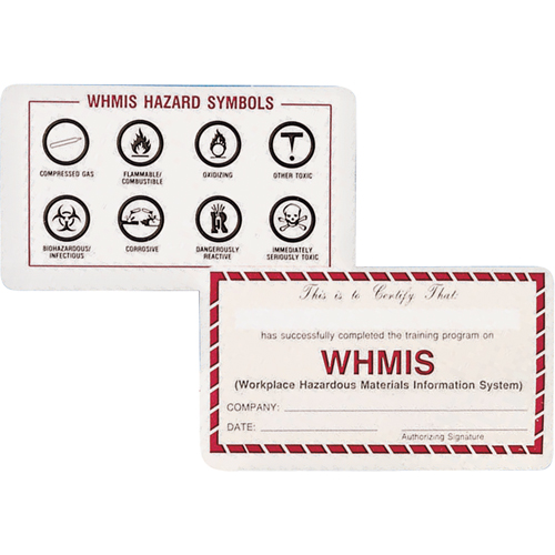 WHMIS Wallet Cards GTA Hardware Inc