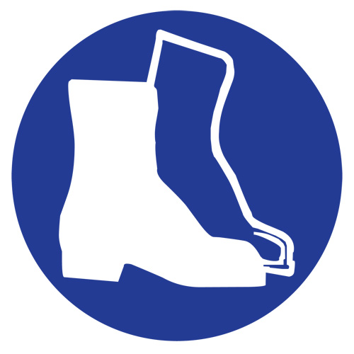 Right to Know Pictogram Labels -Boots, Vinyl, Sheet, 1" L x 1-1/8" W GTA Hardware Inc