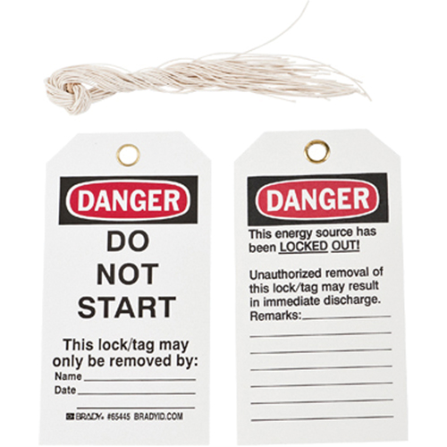 Lockout Tags, Plastic, 3" W x 5-3/4" H, English GTA Hardware Inc