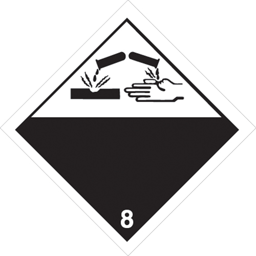 Corrosive Materials TDG Placard, Plastic GTA Hardware Inc