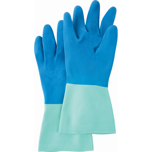 Protector Gloves, Size Large/8/8.5, 13" L, Nitrile/Rubber Latex, Flock-Lined Inner Lining, 28-mil GTA Hardware Inc