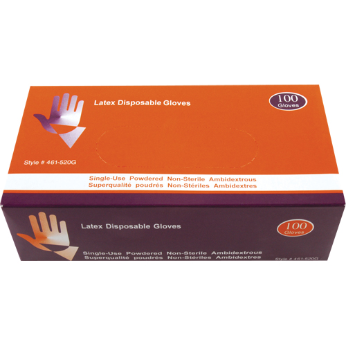 Industrial Grade Gloves, Medium, Latex, Powdered, White GTA Hardware Inc