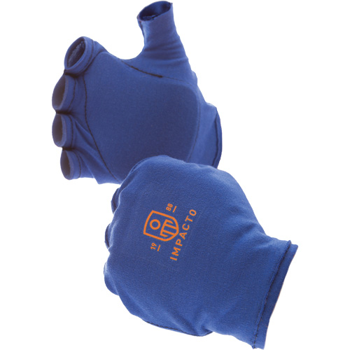 Doublures antichocs pour gants sans doigts, main droite, 6/T-petit, Paume en Synth&eacute;tique, Poignet &agrave; enfiler GTA Hardware Inc