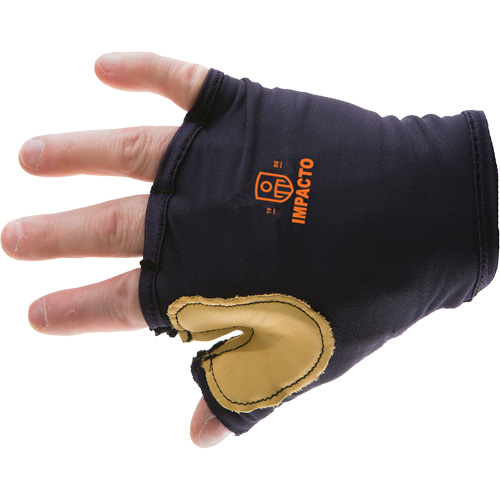 Gant antichoc sans doigts &agrave; prise d'outil, main droite, Taille T-petit, Paume Cuir fleur GTA Hardware Inc