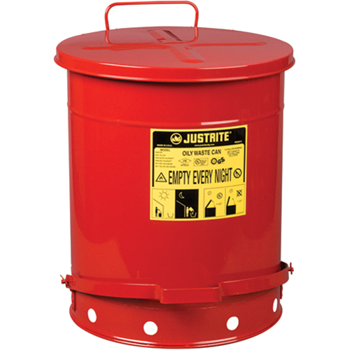 Oily Waste Cans, FM Approved/UL Listed, 14 US gal., Red GTA Hardware Inc