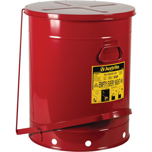 Oily Waste Cans, FM Approved/UL Listed, 21 US gal., Red GTA Hardware Inc
