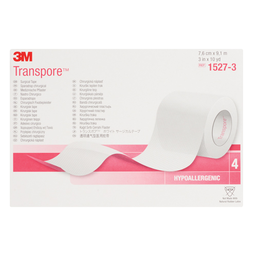 Ruban chirurgical Transpore de 3M, Classe 1, 30' lo x 3" la GTA Hardware Inc