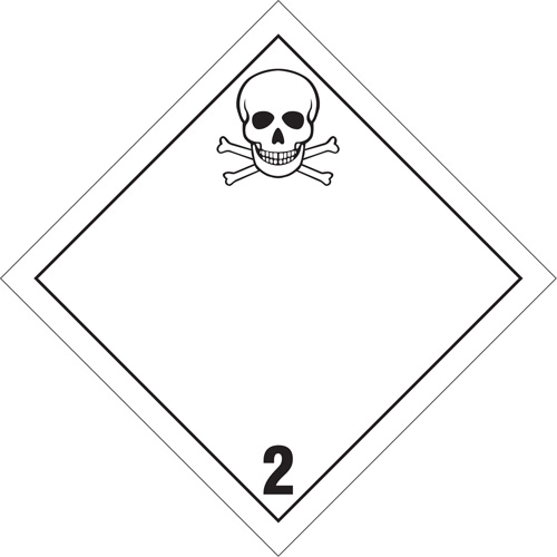 Plaque-&eacute;tiquette TMD gaz toxique, Plastique GTA Hardware Inc