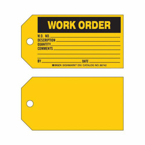 &eacute;tiquette Work Order, Papier, 5-3/4" la x 3" h, Anglais GTA Hardware Inc