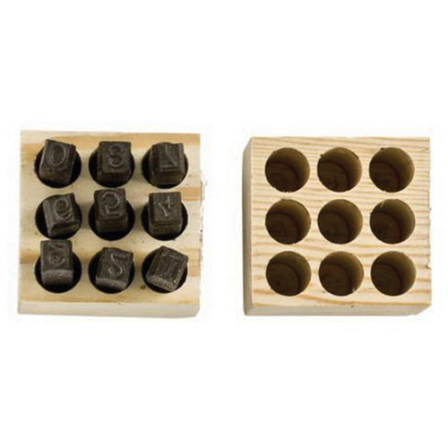 Number Steel Stamp Punch Set, # 4/6/3/2/1/8/9/7/5, 1/4" GTA Hardware Inc