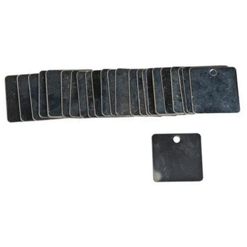 Blank Square Valve Tags, Steel, 1-1/2" W x 1-1/2" H GTA Hardware Inc