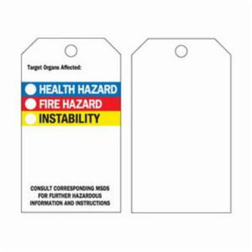 Self-Laminating Right-To-Know Tags, Polyester, 3" W x 5-3/4" H, English GTA Hardware Inc