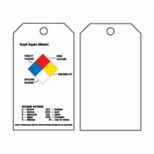 Self-Laminating Right-To-Know Tags, Polyester, 3" W x 5-3/4" H, English GTA Hardware Inc