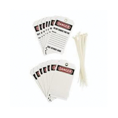 Self-Laminating Accident Prevention Tags, Polyester, 3" W x 5-3/4" H, English GTA Hardware Inc
