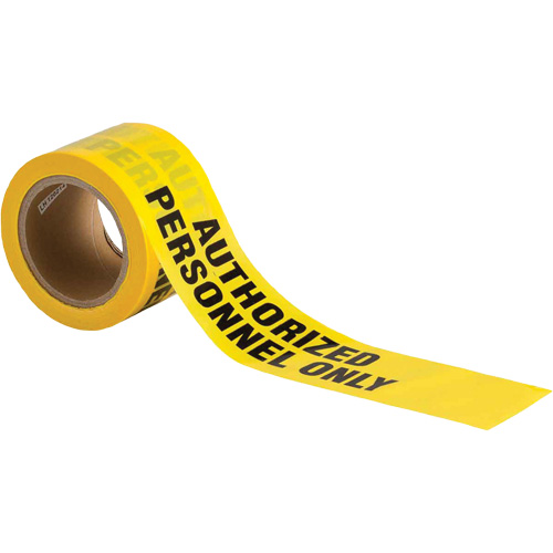 Barricade Tape, English, 3" W x 200' L, 3 mils, Black on Yellow GTA Hardware Inc