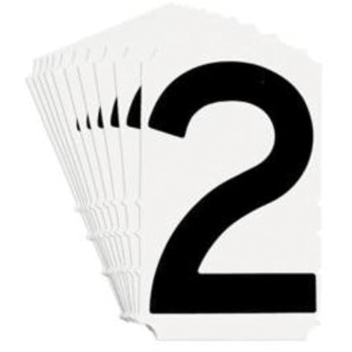 Quick-Align&reg; Individual Gothic Number and Letter Labels, 2, 4" H, Black GTA Hardware Inc
