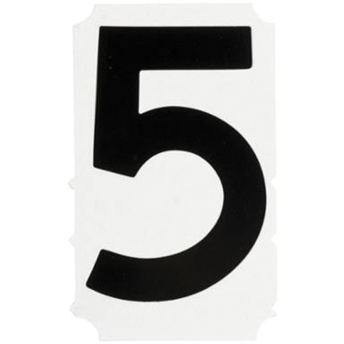 Quick-Align&reg; Individual Gothic Number and Letter Labels, 5, 4" H, Black GTA Hardware Inc