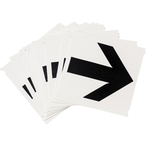 Quick-Align&reg; Individual Gothic Number and Letter Labels, Arrow Symbol, 4" H, Black GTA Hardware Inc