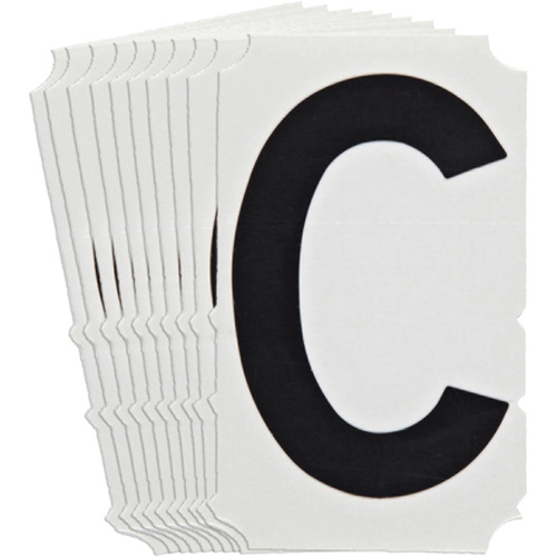 &eacute;tiquettes de lettres et chiffres gothiques individuels Quick-Align, C, 4" h, Noir GTA Hardware Inc