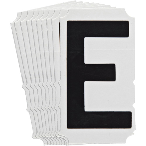 Quick-Align&reg; Individual Gothic Number and Letter Labels, E, 4" H, Black GTA Hardware Inc
