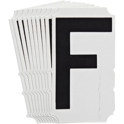 &eacute;tiquettes de lettres et chiffres gothiques individuels Quick-Align, F, 4" h, Noir GTA Hardware Inc