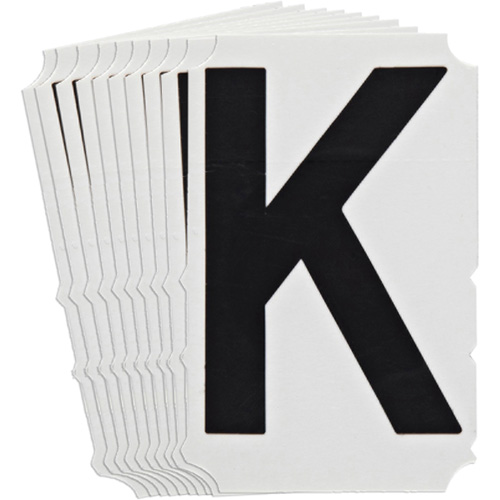&eacute;tiquettes de lettres et chiffres gothiques individuels Quick-Align, K, 4" h, Noir GTA Hardware Inc