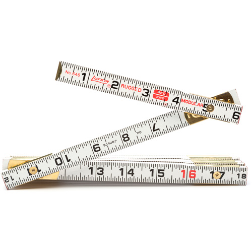 Red End&reg; Masonry Rule, 6' L, Wood, 1/16" Graduations GTA Hardware Inc