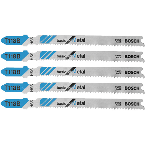 Jig Saw Blades Basic for Metal, High Speed Steel, T-Shank, 3-5/8" L GTA Hardware Inc
