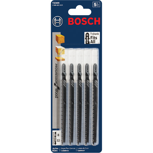 Lame de scie sauteuse, Acier &agrave; haute teneur en carbone, Tige en T, 4-5/8" lo, 8-12 dents par pouce GTA Hardware Inc