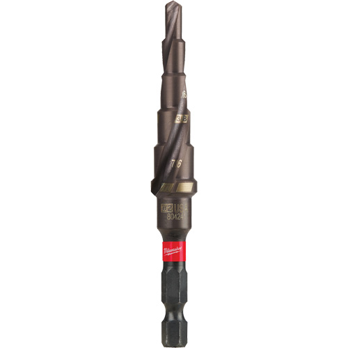 #2 Shockwave Impact Duty Step Drill Bit, 3/16" - 1/2" , 1/16" Increments, Titanium GTA Hardware Inc