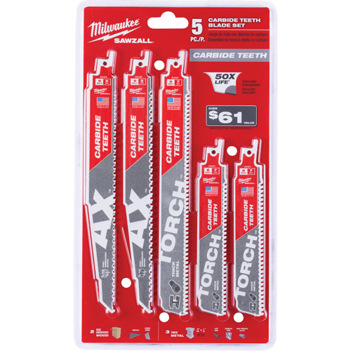 Jeu de lames en carbure Sawzall pour dents de scie GTA Hardware Inc