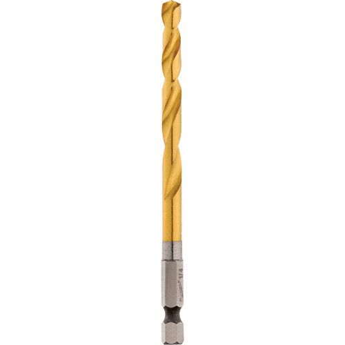 Shockwave Drill Bit, 1/4", Titanium, 2-15/32" Flute, 135° Point GTA Hardware Inc