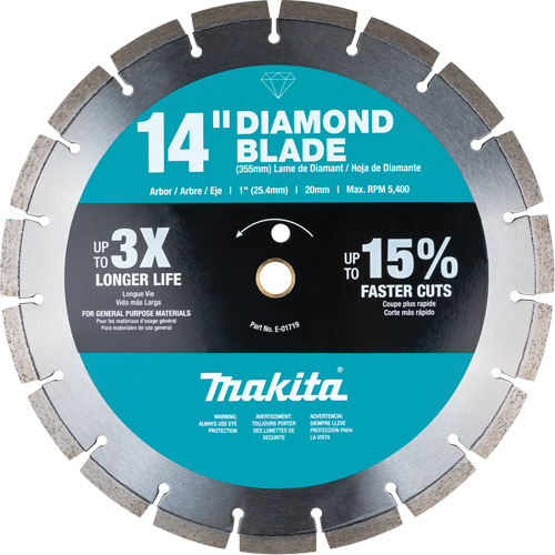 Lame diamant &agrave; bordure segment&eacute;e GTA Hardware Inc